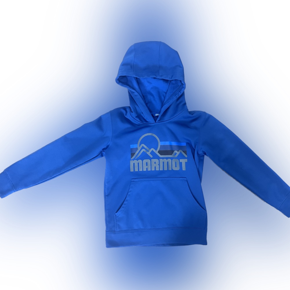 Boys Marmot size Small Blue Hoodie